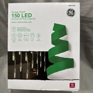 GE Icicle style 150 LED Net-Style Lights Warm White‎ 6ft x 4ft